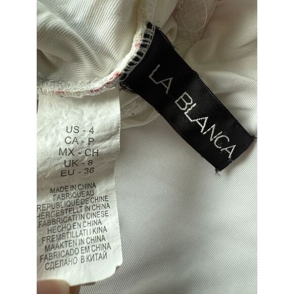 La Blanca Bora Bora Tropical Floral Off-The-Shoulder Ruffle One Piece Swimsuit 4 - Picture 4 of 5